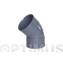 CODO HEMBRA-HEMBRA 45º PVC...