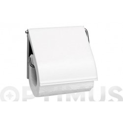 PORTARROLLO WC CON TAPA BLANCO