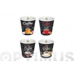VASO CAFE PORCELANA SET 4...
