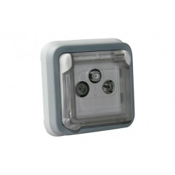 BASE TV EMPOTRAR GRIS IP55...