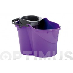 CUBO CON ESCURRIDOR 15 L LILA