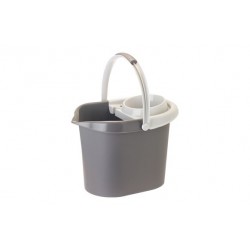 CUBO CON ESCURRIDOR 12 L GRIS