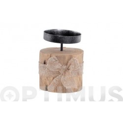 PORTAVELA MADERA METAL  8 X...