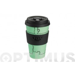 TAZA BAMBOO CON TAPA 400 ML...