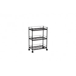 CARRITO COCINA MULTIUSOS NEGRO