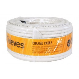 CABLE COAXIAL PVC BLANCO 20M